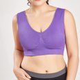 thumbnail image 3 of XZNGL Women Pure Color Plus Size Ultra-thin Large Bra Sports Bra Full Bra Cup Tops, 3 of 9