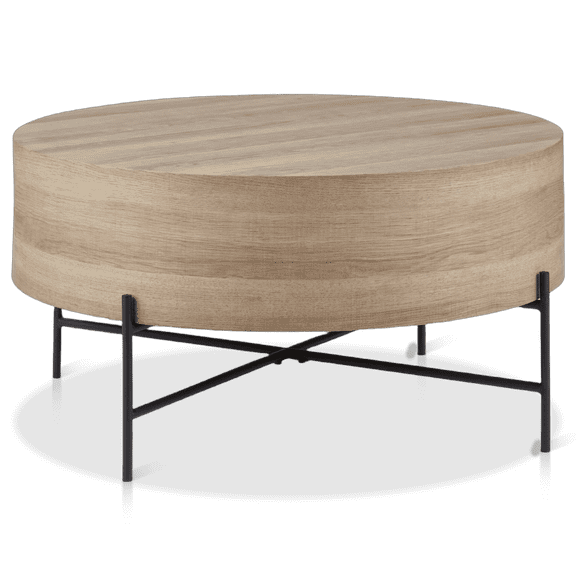 Bouclair Table Basse en Placage Taupe et Métal