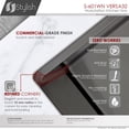 thumbnail image 4 of Stylish Undermount 32" Graphite Black Double Bowl Workstation Kitchen Sink with 7 Black accs S-601WN, 4 of 17