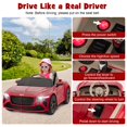 thumbnail image 2 of Costway 12V Licensed Bentley Bacalar Kids Electric Ride-on Car with Remote Control Red, 2 of 10