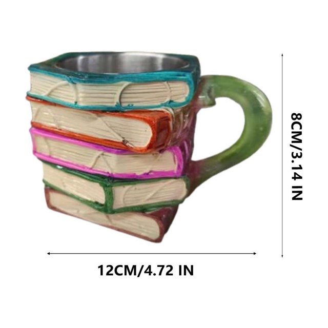 Gifts for Book Lovers Picture Book Cup Novel Picture Book Coffee Cup Unique Book Stacking Coffee Cup Collection Gift for Literature Enthusiasts Gifts for Coffee Lovers