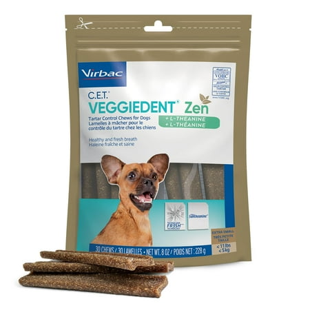 Virbac C.E.T. Veggiedent Zen Tartar Control Chews For Dogs - Extra Small