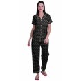 thumbnail image 1 of Moomaya Pajamas For Women Pj Set Printed Cotton Button Up Pajama Shirt Sleepwear, 1 of 6