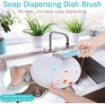 thumbnail image 3 of Dish Brush with Soap Dispenser Kitchen Brush Heavy Duty Non Scratch & Replaceable Sponge Head Dishwand Refill with Handle, Clean Scrub Sponge Brush for Kitchen, Bathroom, Dish Pots Cleaning, 3 of 5