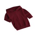 thumbnail image 3 of MesaSe Bébé Filles Hoodies Robe Tenues Solide à Manches Longues Poche Longue Longueur Robe Droite Violet 1-2 Ans, 3 of 6