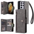 thumbnail image 1 of Case for Samsung Galaxy S21 Ultra 5G Magnetic Leather Zipper Wallet Cover Card Holder, 1 of 5
