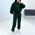 thumbnail image 1 of Ensemble de Deux Pièces pour Femmes 2023 Mode Poche Col Rond Décontracté Manches Longues Chandail en Molleton + Pantalon Ensemble de Sport pour Femmes en Solde, 1 of 5