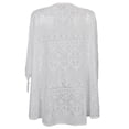 thumbnail image 4 of Esquirla Robe de Plage pour Femmes, Bikini, Cache-Cœur, Dentelle Blanche, Fleurs et Franges - Blanc, G L, 4 of 8