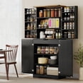 thumbnail image 2 of HOMCOM Armoire de Garde-Manger de Cuisine 72 Pouces, Armoire de Rangement de Cuisine Style Ferme, Noir, 2 of 10
