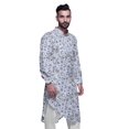 thumbnail image 3 of Atasi Kurta Traditionnel en Rayonne Imprimée à Col Mandarin pour Hommes Chemise Décontractée, 3 of 6