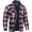 Wine, variant on Miqool Mens Button Down Shirt Jacket Long Sleeve Quilted Lined Plaid Jacket Warm Casual Outerwear with Pockets