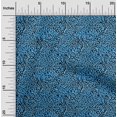 thumbnail image 1 of oneOone Rayon Medium Blue Fabric Animal Skin Sewing Craft Projects Fabric Prints By Yard 56 Inch Wide-8E6, 1 of 1