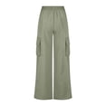 thumbnail image 5 of zanvin Women's High Waist Straight Cylinder Cargo Pants, Solid Color, 5 of 5