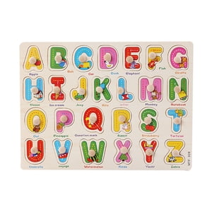 Staron Puzzles pour les tout-petits 2-4 (Alphabet), Puzzle en bois pour 1 2 3 4 Années de l'âge, enfants Préscolaire Puzzles éducatifs pour tout-petit 2-4 ans
