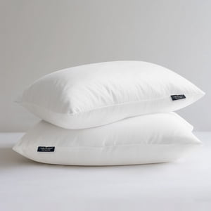 Farm To Home Organic Pillows Standard/Queen Size Set of 2, 100% Organic Cotton Cover, Down Alternative Hotel Quality Soft Bed Pillow for Back & Side Sleep