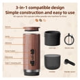 thumbnail image 2 of Machine à Espresso Électrique Portable Sans Fil, Mini Cafetière Chauffante avec Bac 3-en-1 pour Poudre de Café/capsule N/capsule DG, VR, Randonnée, Bureau, 2 of 4