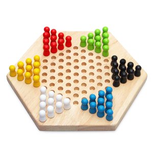 Portable Chinese Checkers Jeu Jeu Rubberwood Chinese checkers Classique Chinese Strategy Board Jeu de jeu éducatif pour enfants