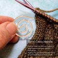 thumbnail image 3 of Spiral Cable Needle,Durable Stainless Steel Rust Proof Shawl Pin Handmade Knitting Tool For Knitter, 3 of 8