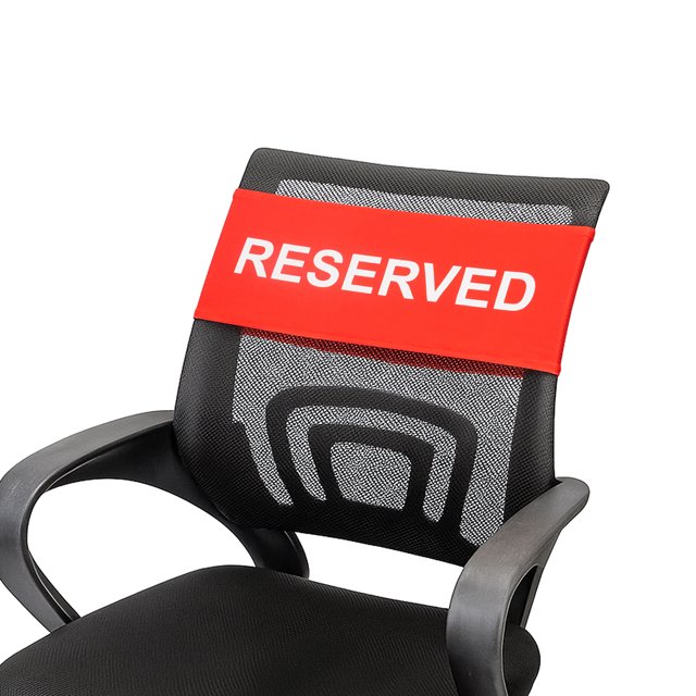 Aspire 12 Pcs Reserved Chair Bands 5 X 15 Inch, Reserved Chair Covers, Chair Signs for Church
