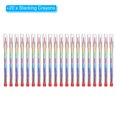 thumbnail image 3 of Uxcell Stacking Crayons, 20 Pack 10 Colors Stackable Round Drawing Crayons, 3 of 6