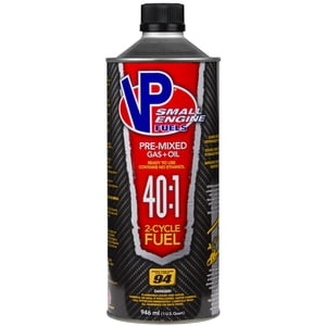 VP Racing Fuels Fuel 6295 Use With Small Engines; Leaded; 2 Cycle 40 1 Pre-Mix With Oil; 1 Quart Bottle; Single
