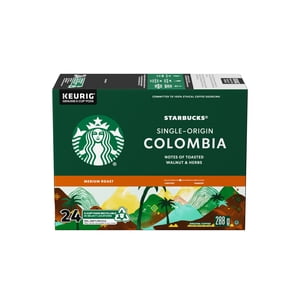 STARBUCKS Origine unique Colombie Café, Rôti moyen, Pochettes Keurig, K-cups