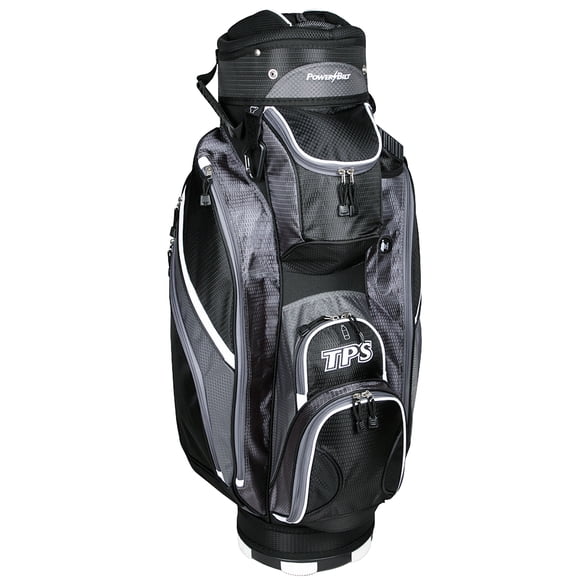 PowerBilt Golf TPS 5400 14-Way Divided Top Cart Bag, Black/Charcoal