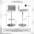 thumbnail image 3 of Costway Ensemble de 4 Tabourets de Bar Tabouret de Bar Réglable en Cuir PU Pivotant Chaises de Pub Sans Accoudoirs Neuf, 3 of 9