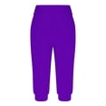 thumbnail image 4 of Timegard Womens Sweatpants Capri Pants Cinch Bottom Solid Color Cropped Joggers Workout Pants with Pockets, 4 of 6
