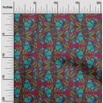 thumbnail image 1 of oneOone Polyester Lycra Fabric Leaves & Floral Block Print Fabric BTY 56 Inch Wide, 1 of 4