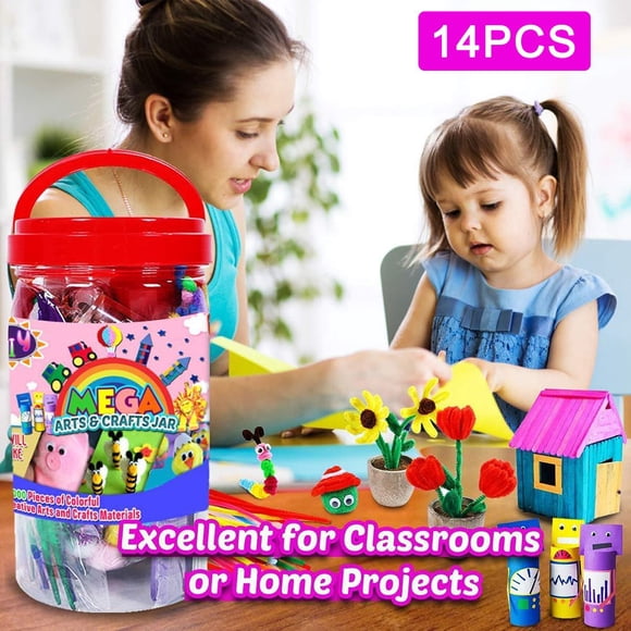 Childrens Art & Craft Set ~ Kids Art & Craft Materials ~ Foam Felt Pom Sequin