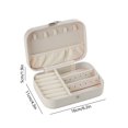 thumbnail image 3 of Bdday Travel Portable Zipper Jewellery Box Leather Jewellery Box Ring Necklace Jewellery Storage Box Earrings Earring Case, 3 of 6