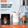 thumbnail image 2 of VEVOR Tankless Water Heater Flushing Kit, Includes Efficient Pump & 5 Gallon Pail & 2 Hoses & Descaling Powder, Wrench and Adapter for Quick Install Easy to Start, Water Heater Flush Kit, 2 of 9