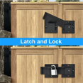 thumbnail image 4 of Flip Gate Latch Lock, Adjustable Flip Gate Latch Lock with 3 Padlock Hole, Heavy Duty Aluminum Alloy Door Latch, 4 of 5