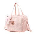 thumbnail image 2 of Xuanheng Sac à Couches Compartiment Sac à Main Réutilisable Sac de Maquillage Élégant pour Maman Sac de Rangement Rose, 2 of 8