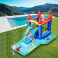 thumbnail image 4 of Gymax Inflatable Bouncer Climbing Slide Bounce House Water Park BallPit Without Blower, 4 of 10
