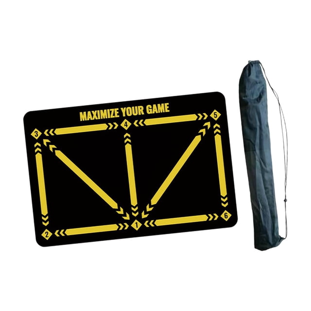 DYNWAVECA Football Footstep Training Mat de Football Tapis Fournitures Anti-Dérapant Tapis de Porte de Football Tapis de Football Formation Tapis pour Enfant de Ménage Jaune
