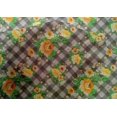 thumbnail image 4 of oneOone Cotton Silk Fabric Leaves & Floral Check Print Fabric BTY 42 Inches Wide, 4 of 4