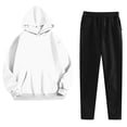 thumbnail image 2 of Yuyuzo Sweatsuits for Women 2 Piece Color Block Tracksuits Fleece Lined Comfy Loungewear Matching Lounge Sets, 2 of 7