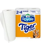 Royale Tiger Serviette de papier, 2 Égal 4 Des rouleaux, 98 Feuilles par rouleau, 2-Ply, 196 Total des demi-feuilles