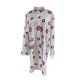 thumbnail image 4 of Pisexur Robe à Manches Longues à Col en V Longueur Cheville Mode Femmes Col en V Manches Longues Chemise Imprimée Irrégulière Longue Robe Blouse pour Femmes, 4 of 5