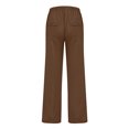 thumbnail image 3 of MAWCLOS Men Trousers Elastic Waist Sweatpants Drawstring Pants Baggy Party Solid Lounge Brown 3XL, 3 of 9