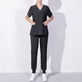 thumbnail image 1 of Women's Short-Sleeved Solid Color Pocket V-Neck Nurse Suit, 1 of 1