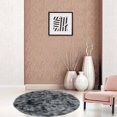 thumbnail image 4 of Luckyn 1.4*1.4 FT Soft Round Area Rug,Anti-Skid Living Room Bedroom Carpet Fluffy Mat,Dark Gray, 4 of 7