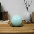 thumbnail image 2 of Bougie en forme de boule vert haute brillance, non parfumée, 2 of 5