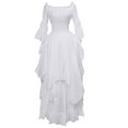 thumbnail image 2 of Robes Gothiques Yourumao pour Femmes, Robe Renaissance Rétro Unie, Grande Taille, Robe Maxi à Épaules Dénudées, Manches Évasées, Costume de Cosplay, Automne Hiver, Robe de Cour Médiévale, 2 of 5