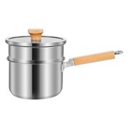 GUOOL 10cm Cooking Pot ,Cookware Sets ,Kitchenware Milk Pan with Lid ,Long Handle Soup D