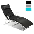 thumbnail image 3 of Costway Chaise Longue Pliante d'Extérieur avec Coussin Noir, 3 of 10