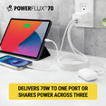 thumbnail image 3 of Chargeur résidentiel Scosche HPD70WT-SP PowerFlux PD70 70 watts USB-CMD triple Power Delivery Blanc, 3 of 7