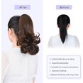 thumbnail image 3 of ORUYROP Extension de Queue de Cheval, extensions de Cheveux à Pince Griffe de 12 Pouces Queue de Cheval Cheveux Courts Bouclés Extension de Cheveux Pièce de Cheveux Synthétique d'Apparence Naturelle pour Femmes Brun Moyen, 3 of 7